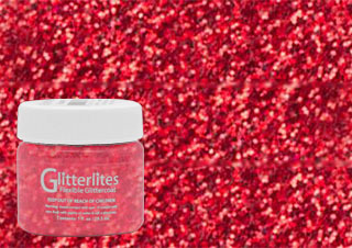 Angelus Glitterlites Paint 1 oz. Ruby Red