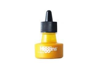 Higgins Ink Waterproof Yellow Ink 1oz Bottle