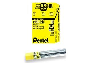 Pentel Lead 0.9mm HB Refill 15-Count
