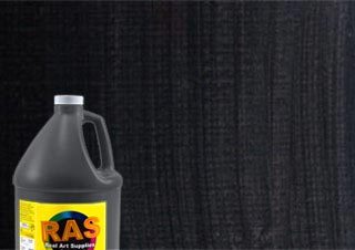 RAS Tempera Paint Carbon Black Gallon Jug