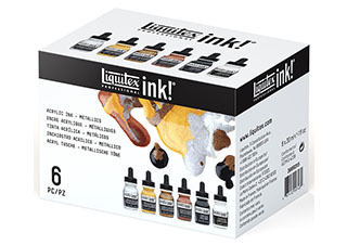 Liquitex Professional Acrylic Ink Metallics 30ml Set of 6