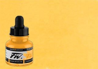 Daler-Rowney FW Acrylic Ink Brilliant Yellow 1oz Bottle