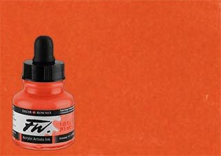 Daler-Rowney FW Acrylic Ink Scarlet 1oz Bottle
