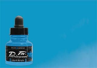 Daler-Rowney FW Acrylic Ink Pearl Galactic Blue 1oz Bottle
