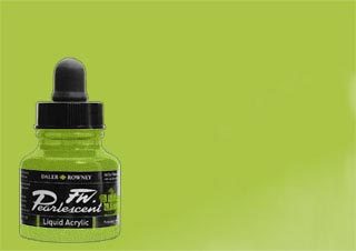Daler-Rowney FW Acrylic Ink Pearl Genesis Green 1oz Bottle