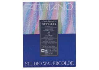Fabriano Studio Watercolor 8x10 140 Cold Press Pad (12 Sheets)