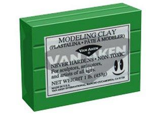 Van Aken Plastalina Modeling Compound 1lb Green Brick
