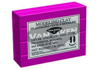 Van Aken Plastalina Modeling Compound 1lb Magenta Brick