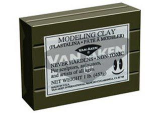 Van Aken Plastalina Modeling Compound 1lb Sculptor Grey Brick
