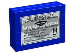 Van Aken Plastalina Modeling Compound 1lb Ultramarine Blue Brick