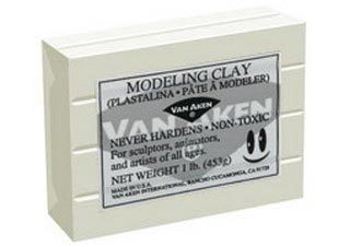 Van Aken Plastalina Modeling Compound 4.5lb Ivory Brick