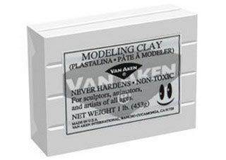 Van Aken Plastalina Modeling Compound 4.5lb White Brick