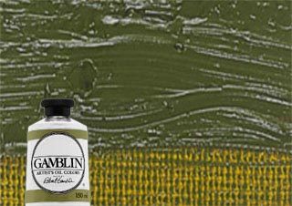 Gamblin Artist Oil Color Green Gold 150ml Tube