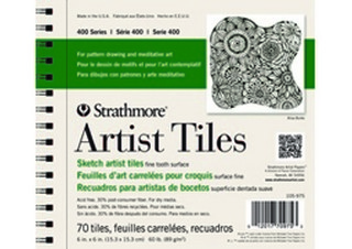 Strathmore 400 Series Artagain Artist Tiles Black 6x6 Pad