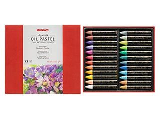Mungyo Water Soluble Oil Pastels Set of 24 Pearl Colors