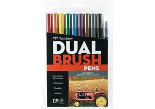 Tombow Dual Brush Pen Muted Colors Set of 10