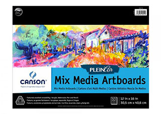 Canson Plein Air Mix Media Artboard Pad 12x16