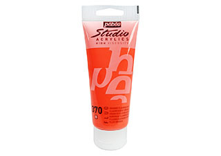 Pebeo Studio Acrylic 100ml Fluorescent Orange