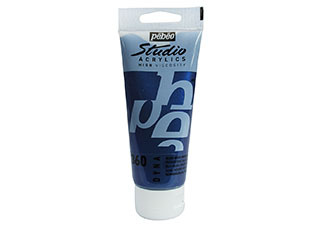 Pebeo Studio Acrylic 100ml Iridescent Blue Black