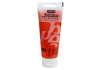 Pebeo Studio Acrylic 100ml Iridescent Orange Yellow