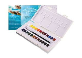 Sennelier La Petite Aquarelle Travel Box 1/2 Pan 24 Set