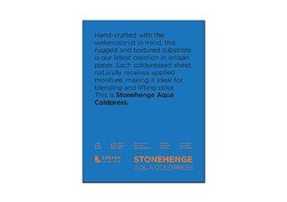 Stonehenge Aqua Watercolor Paper 9x12in 140 lb. Cold Pressed Block