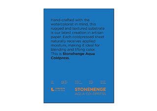 Stonehenge Aqua Watercolor Paper 12x16in 140 lb. Cold Pressed Block