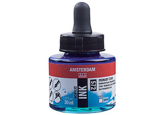 Amsterdam Acrylic Ink 30ml Primary Cyan