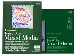 Strathmore 400 Series Glue Bound Toned Mixed Media Pad 6x8 Blue