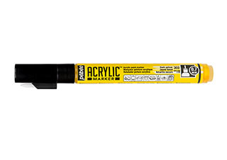 Pebeo .7mm Acrylic Marker Dark Yellow