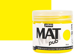 Pebeo Acrylic MAT Pub 140ml Jar Primary Yellow