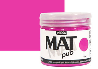 Pebeo Acrylic MAT Pub 140ml Jar Tyrian Pink