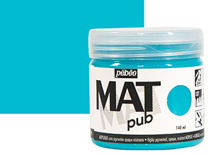 Pebeo Acrylic MAT Pub 140ml Jar Turquoise Blue
