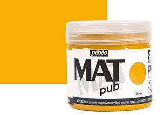 Pebeo Acrylic MAT Pub 140ml Jar Yellow Ochre