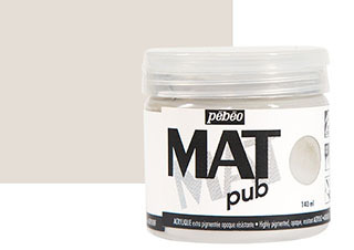Pebeo Acrylic MAT Pub 140ml Jar Warm Grey