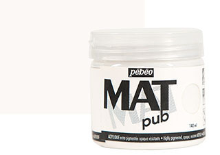 Pebeo Acrylic MAT Pub 140ml Jar Permanent White