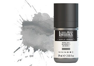 Liquitex Acrylic Gouache 2oz Neutral Grey 5