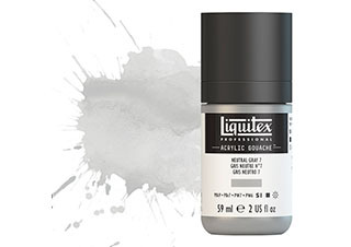 Liquitex Acrylic Gouache 2oz Neutral Grey 7