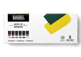 Liquitex Acrylic Gouache 22ml Primary Colors Set of 6