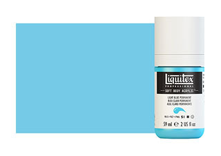 Liquitex Soft Body Acrylic Paint 2oz Light Blue Permanent