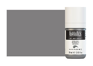 Liquitex Soft Body Acrylic Paint 2oz Neutral Gray 5