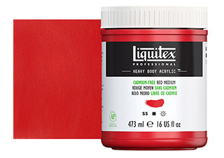 Liquitex Heavy Body Acrylic Paint 16oz Cadmium Free Red Medium