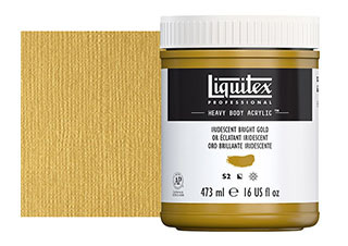 Liquitex Heavy Body Acrylic Paint 16oz Iridescent Bright Gold