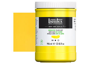 Liquitex Heavy Body Acrylic Paint 32oz Cadmium Free Yellow Light