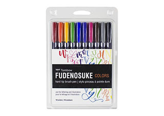 Tombow Fudenosuke 10 Color Set
