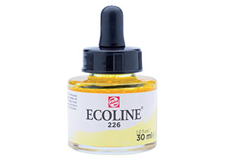 Ecoline Liquid Watercolor 30mL Pipette Jar Pastel Yellow