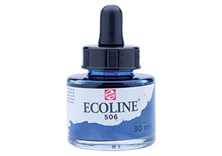 Ecoline Liquid Watercolor 30mL Pipette Jar Ultramarine Deep