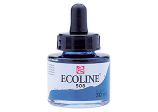 Ecoline Liquid Watercolor 30mL Pipette Jar Prussian Blue