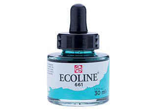 Ecoline Liquid Watercolor 30mL Pipette Jar Turquoise Green