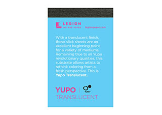 Yupo Mini Translucent 104 lb. Multi-Media 2.5x3.75in Pad 10 Sheets
